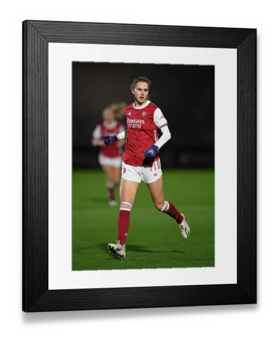 Framed Print : Arsenal Women vs. Tottenham Hotspur Women: FA Womens Continental League Cup Match in Empty Meadow Park Amidst Coronavirus Restrictions