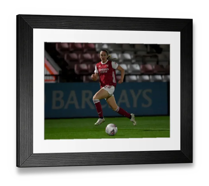 Framed Print : Arsenal Women vs. Tottenham Hotspur Women: Empty Meadow Park - FA Womens Continental League Cup Match