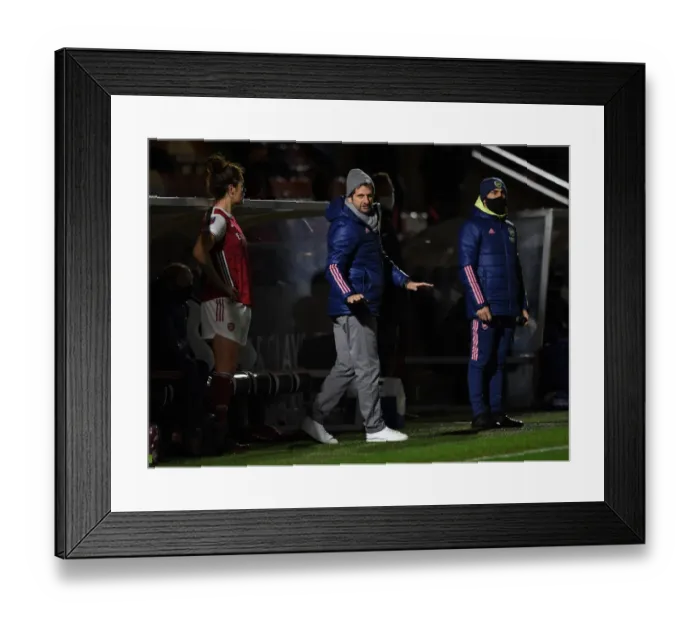Framed Print : Arsenal Women vs. Tottenham Hotspur Women: Montemurro Leads Empty-Stand Conti Cup Clash