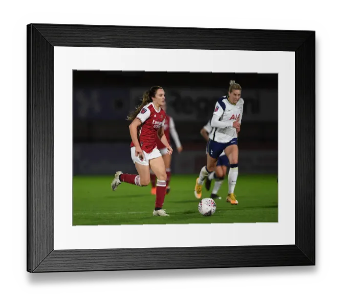 Framed Print : Arsenal Women vs. Tottenham Hotspur Women: Empty Meadow Park (FA Womens Continental League Cup 2020-21)