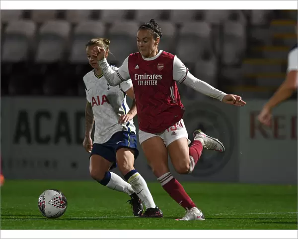 Arsenal Women vs. Tottenham Hotspur Women: FA Womens Continental League Cup Match in Empty Meadow Park
