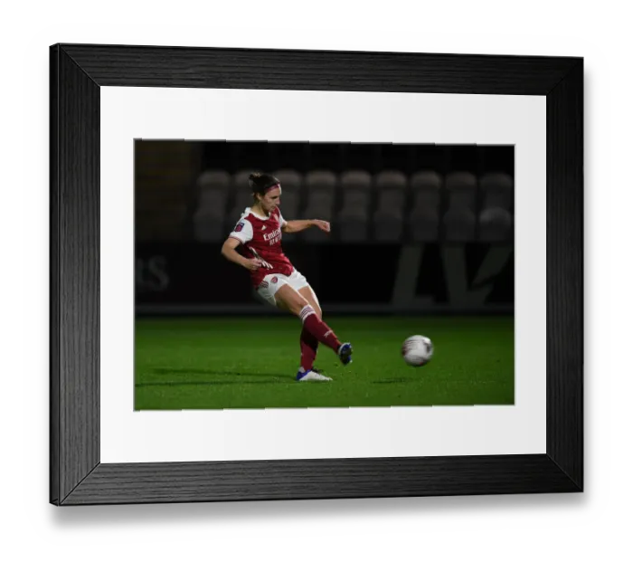 Framed Print : Arsenal Women's Conti Cup Triumph: Lotte Wubben-Moy Scores Penalty in Shootout Against Tottenham Framed Print : Arsenal Women's Conti Cup Triumph: Lotte Wubben-Moy Scores Penalty in Shootout Against Tottenham