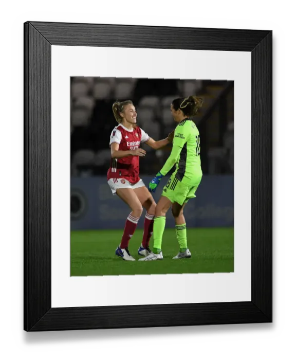 Framed Print : Arsenal Women's Thrilling Penalty Shootout Victory Over Tottenham Hotspur in Empty FA Womens Continental League Cup Match