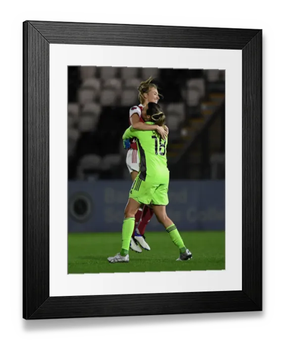 Framed Print : Arsenal Women Triumph in Penalty Shootout Against Tottenham Hotspur in Empty FA Womens Continental League Cup Match
