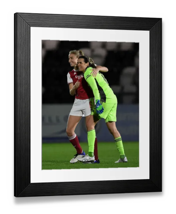 Framed Print : Arsenal Women's Penalty Shootout Triumph in Empty FA Womens Continental League Cup Match Against Tottenham Hotspur