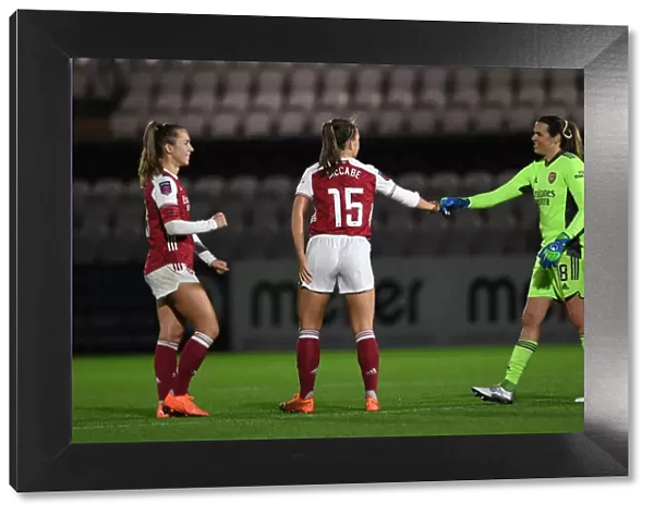 Arsenal Women Celebrate FA Womens Continental League Cup Victory Over Tottenham Hotspur (Behind Closed Doors)