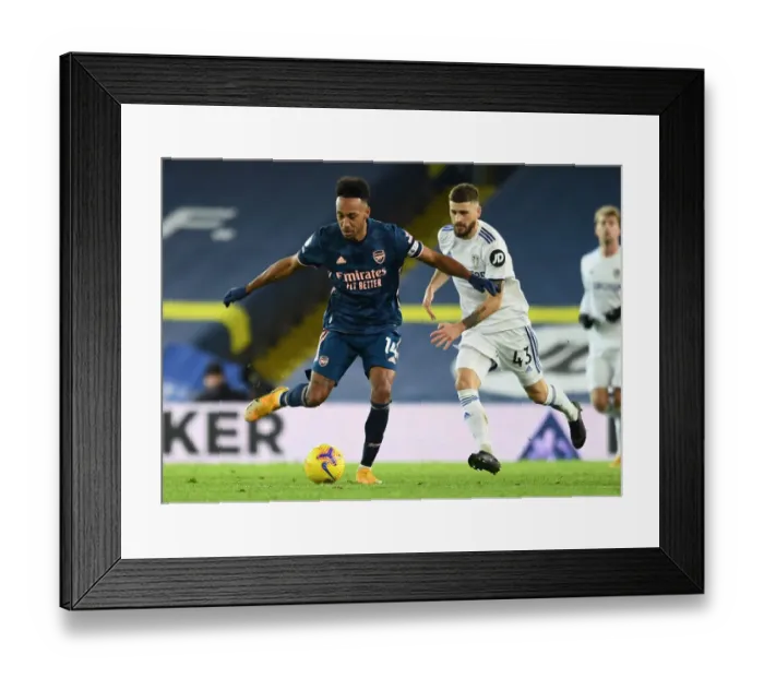 Framed Print : Leeds United vs. Arsenal: Aubameyang vs. Klich - Premier League Clash