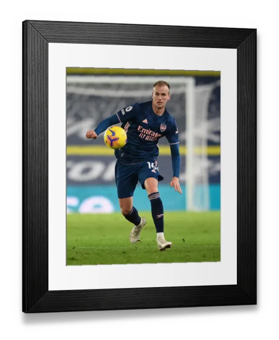 Framed Print : Rob Holding in Action: Arsenal vs Leeds United, Premier League 2020-21
