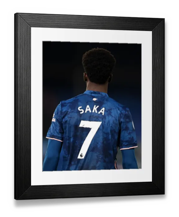 Framed Print : Bukayo Saka's Brilliant Display: Arsenal Secures Victory Over Leeds United in Premier League 2020-21