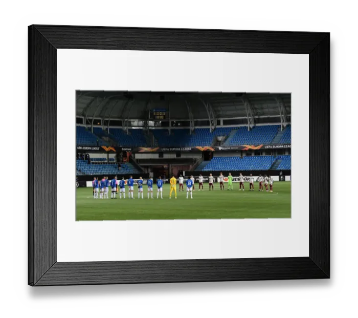 Framed Print : Molde FK vs. Arsenal FC: Tribute to Diego Maradona - UEFA Europa League Group B