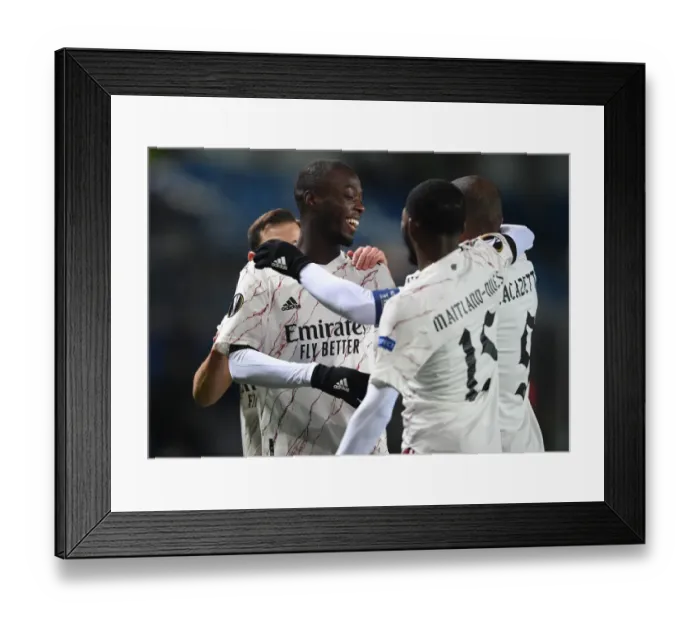 Framed Print : Nicolas Pepe Scores First Arsenal Goal: Europa League Triumph over Molde