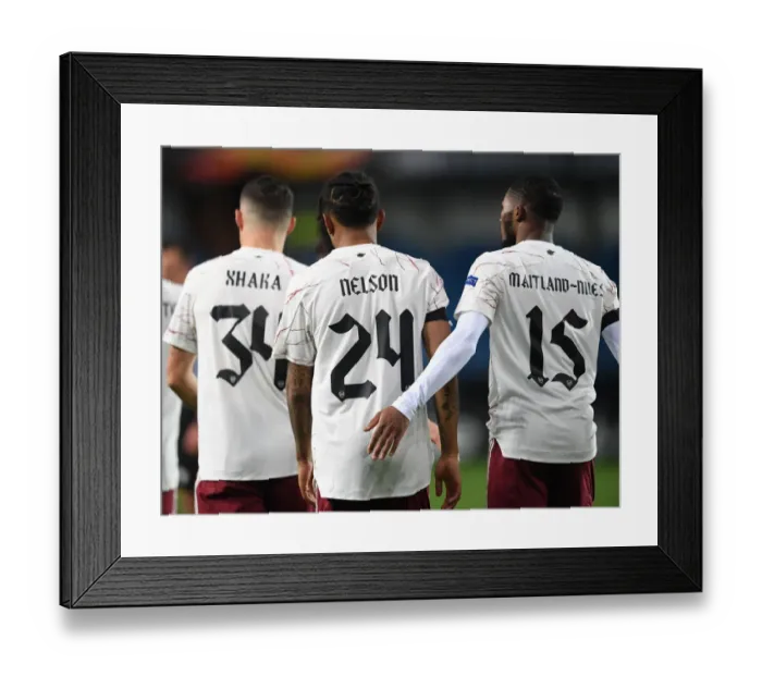 Framed Print : Arsenal's Nelson Scores in Europa League Win Against Molde FK
