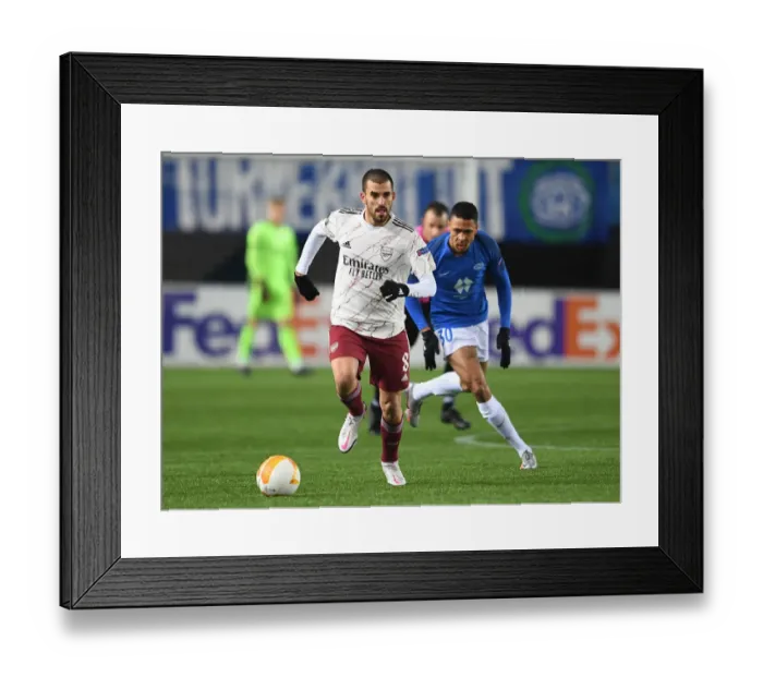 Framed Print : Arsenal's Europa League Triumph: Dani Ceballos in Action vs Molde FK