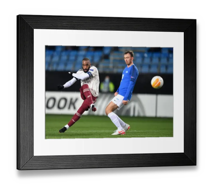 Framed Print : Alexandre Lacazette Leads Arsenal in Europa League Clash against Molde FK Framed Print : Alexandre Lacazette Leads Arsenal in Europa League Clash against Molde FK