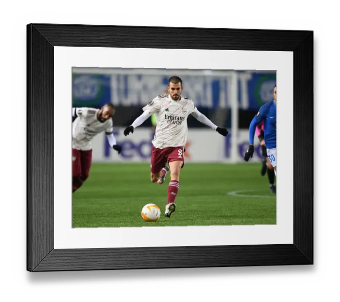 Framed Print : Dani Ceballos in Action: Arsenal vs Molde FK, UEFA Europa League 2020-21