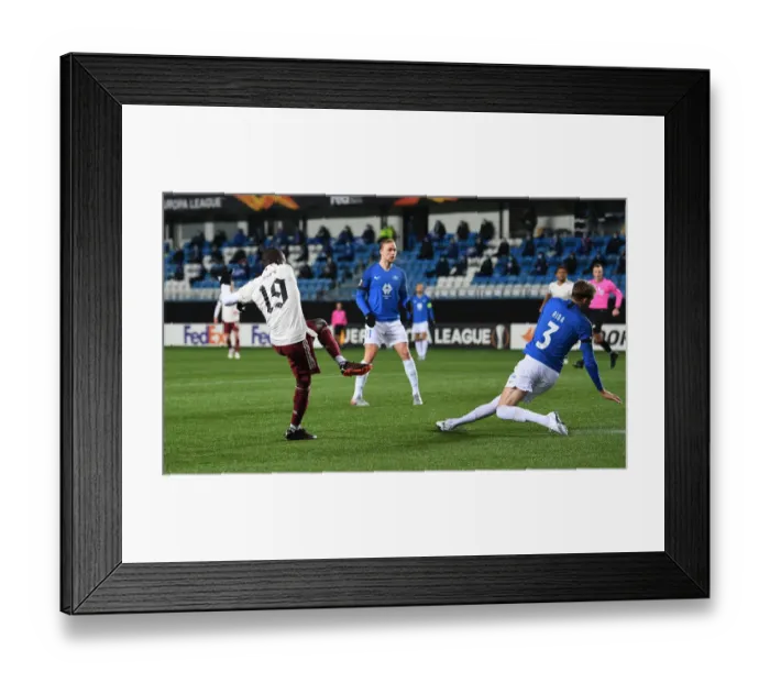 Framed Print : Nicolas Pepe Scores First Arsenal Goal: Europa League Triumph Over Molde
