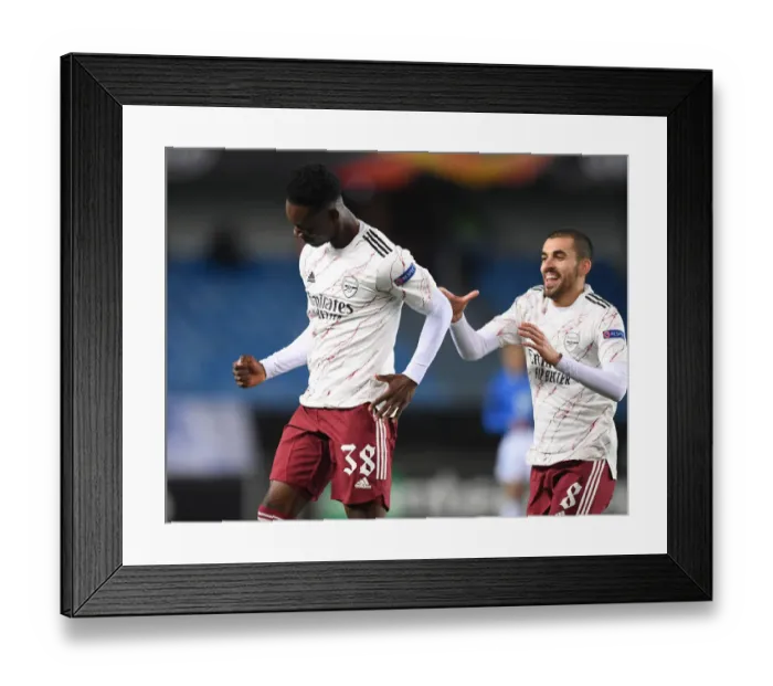 Framed Print : Balogun Hat-trick: Arsenal Claims Europa League Victory over Molde