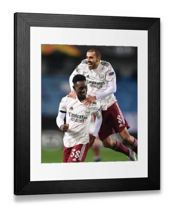 Framed Print : Arsenal's Balogun Scores Third in Europa League Win Over Molde