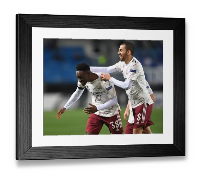 Framed Print : Arsenal's Balogun Scores Third Goal in Europa League Victory over Molde