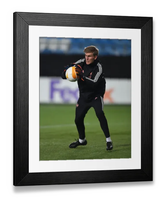 Framed Print : Arsenal's Alex Runarsson Gears Up for Europa League Showdown against Molde FK