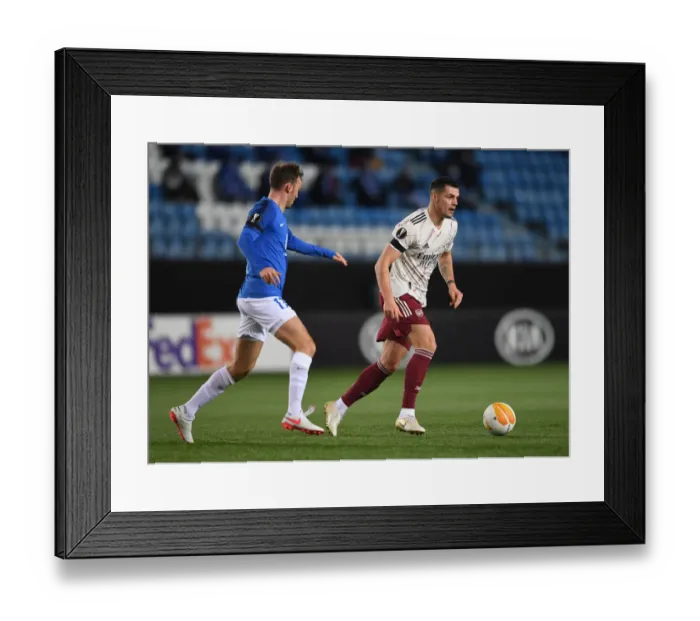 Framed Print : Granit Xhaka in Action: Arsenal vs Molde FK, UEFA Europa League 2020-21 Framed Print : Granit Xhaka in Action: Arsenal vs Molde FK, UEFA Europa League 2020-21
