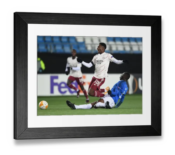 Framed Print : Molde vs Arsenal: Nketiah Faces Off in Europa League Clash Framed Print : Molde vs Arsenal: Nketiah Faces Off in Europa League Clash