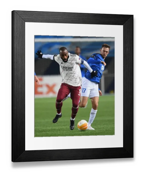 Framed Print : Alexandre Lacazette vs Molde: Arsenal's Europa League Battle