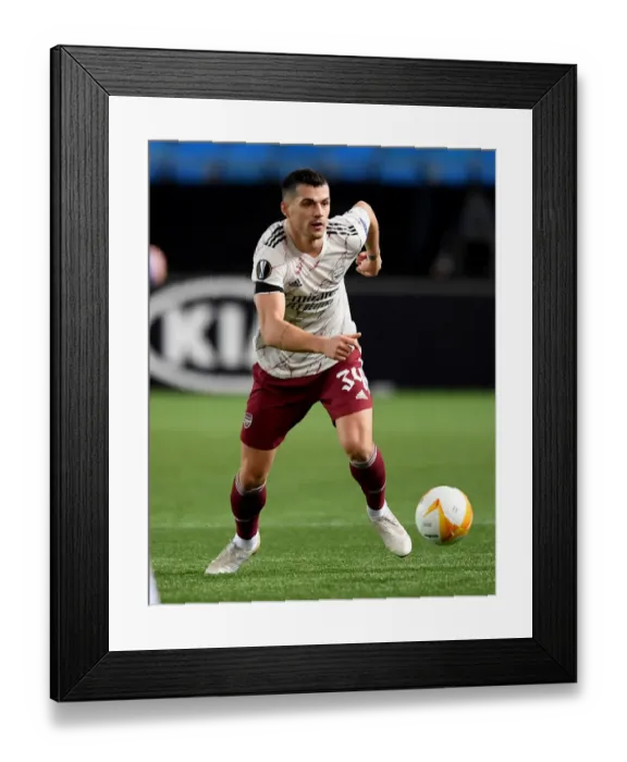 Framed Print : Granit Xhaka's Midfield Masterclass: Arsenal's Winning Performance Against Molde FK Framed Print : Granit Xhaka's Midfield Masterclass: Arsenal's Winning Performance Against Molde FK