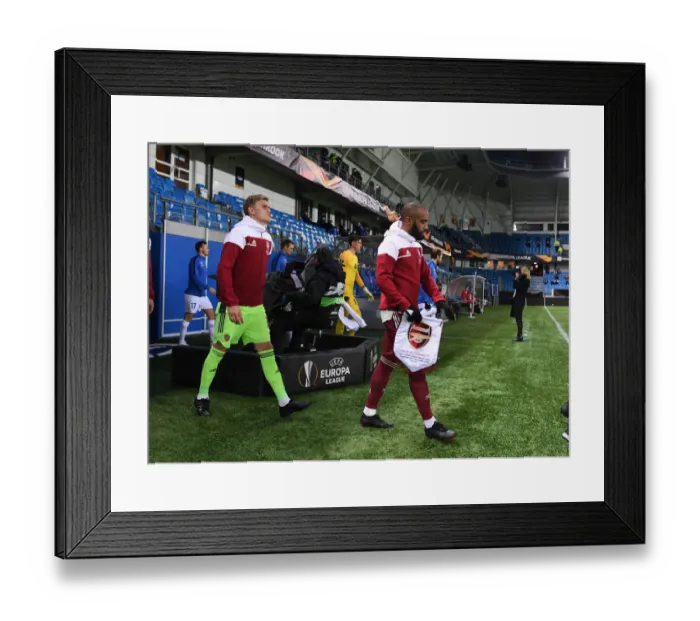 Framed Print : Arsenal's Lacazette Prepares for Molde Clash in Europa League Group Stage Framed Print : Arsenal's Lacazette Prepares for Molde Clash in Europa League Group Stage