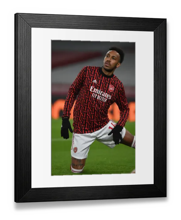 Framed Print : Arsenal's Aubameyang Warm-Up Ahead of Emirates Showdown vs. Wolverhampton (Behind Closed Doors) Framed Print : Arsenal's Aubameyang Warm-Up Ahead of Emirates Showdown vs. Wolverhampton (Behind Closed Doors)