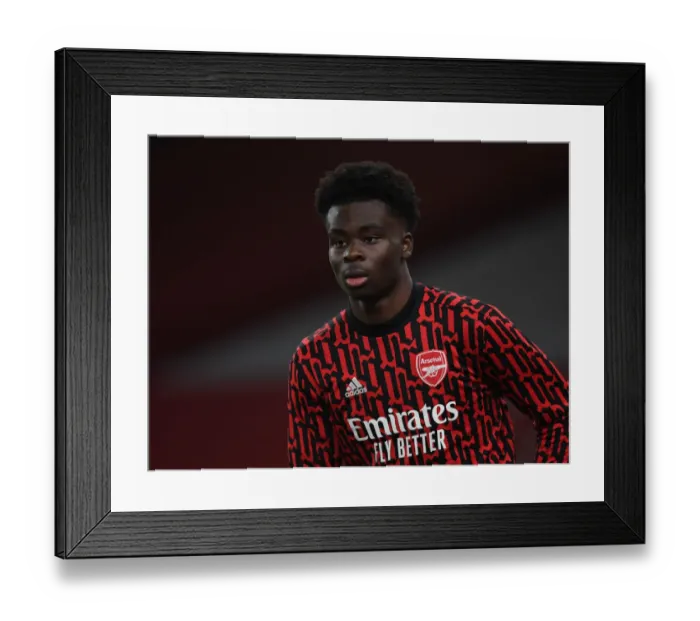 Framed Print : Arsenal's Bukayo Saka Warming Up: Emirates Stadium, Arsenal v Wolverhampton Wanderers, 2020-21 Premier League Framed Print : Arsenal's Bukayo Saka Warming Up: Emirates Stadium, Arsenal v Wolverhampton Wanderers, 2020-21 Premier League