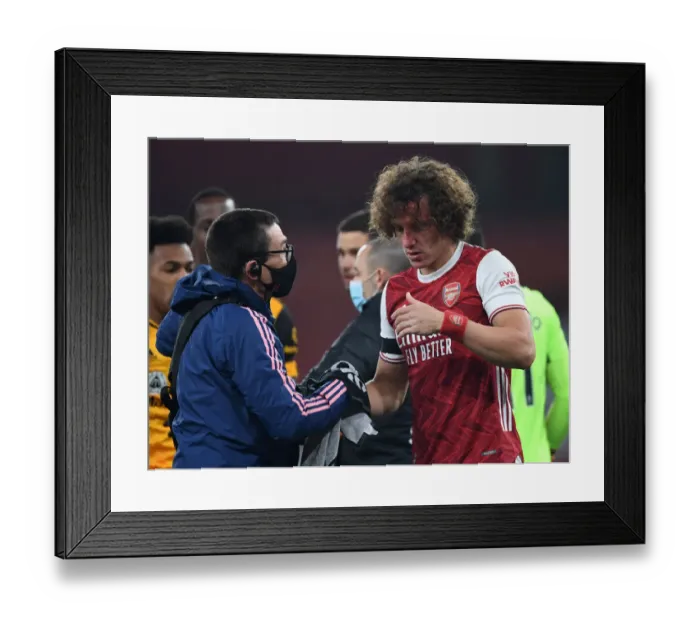 Framed Print : Arsenal's David Luiz Receives Medical Attention During Arsenal v Wolverhampton Wanderers, 2020-21 Premier League Framed Print : Arsenal's David Luiz Receives Medical Attention During Arsenal v Wolverhampton Wanderers, 2020-21 Premier League