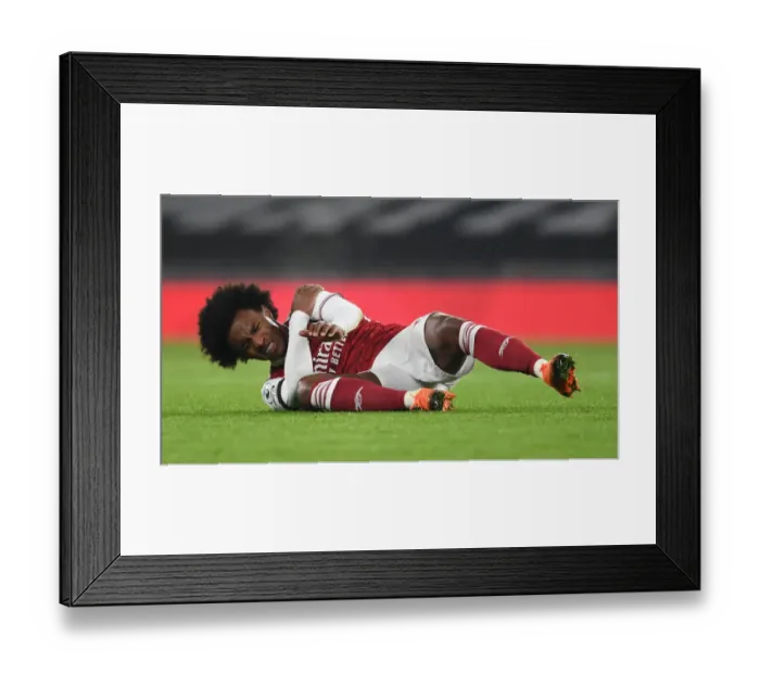 Framed Print : Willian in Action: Arsenal vs. Wolverhampton Wanderers (Premier League 2020-21) - Emirates Stadium