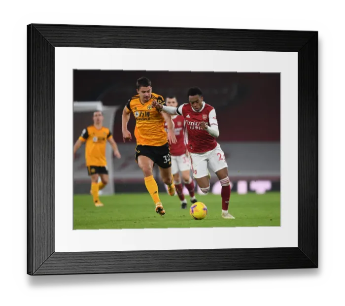 Framed Print : Willock vs. Dendoncker: A Battle in Empty Emirates - Arsenal vs. Wolverhampton Wanderers, Premier League 2020-21 Framed Print : Willock vs. Dendoncker: A Battle in Empty Emirates - Arsenal vs. Wolverhampton Wanderers, Premier League 2020-21