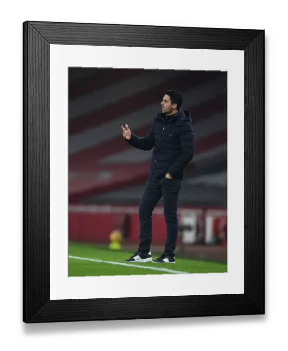 Framed Print : Arsenal's Mikel Arteta Leads Team Against Wolverhampton Wanderers in Empty Emirates Stadium (Arsenal v Wolverhampton Wanderers 2020-21) Framed Print : Arsenal's Mikel Arteta Leads Team Against Wolverhampton Wanderers in Empty Emirates Stadium (Arsenal v Wolverhampton Wanderers 2020-21)