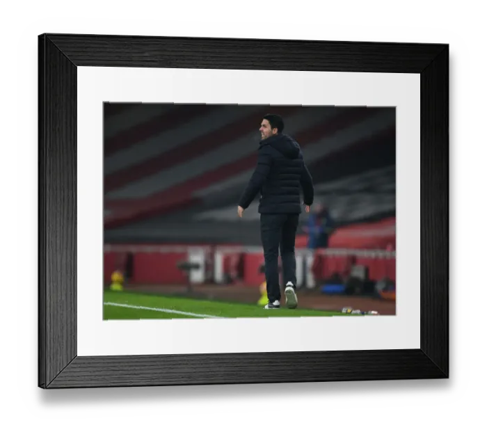 Framed Print : Arsenal vs. Wolverhampton Wanderers: Mikel Arteta Leads Empty Emirates Team (2020-21 Premier League) Framed Print : Arsenal vs. Wolverhampton Wanderers: Mikel Arteta Leads Empty Emirates Team (2020-21 Premier League)