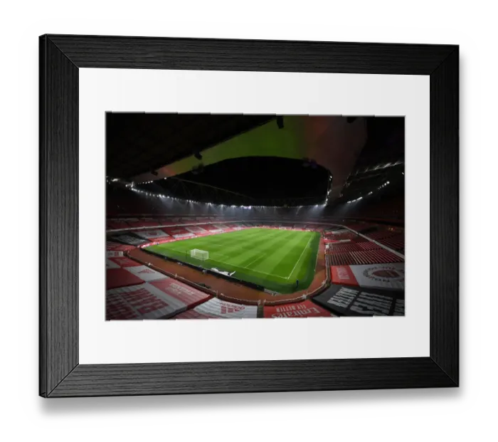 Framed Print : Arsenal at Emirates Stadium: A Quiet Battle Against Wolverhampton Wanderers in the 2020-21 Premier League