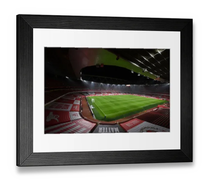 Framed Print : Arsenal at Emirates Stadium: A Quiet Battle in the 2020-21 Premier League - Arsenal vs. Wolverhampton Wanderers (Behind Closed Doors)