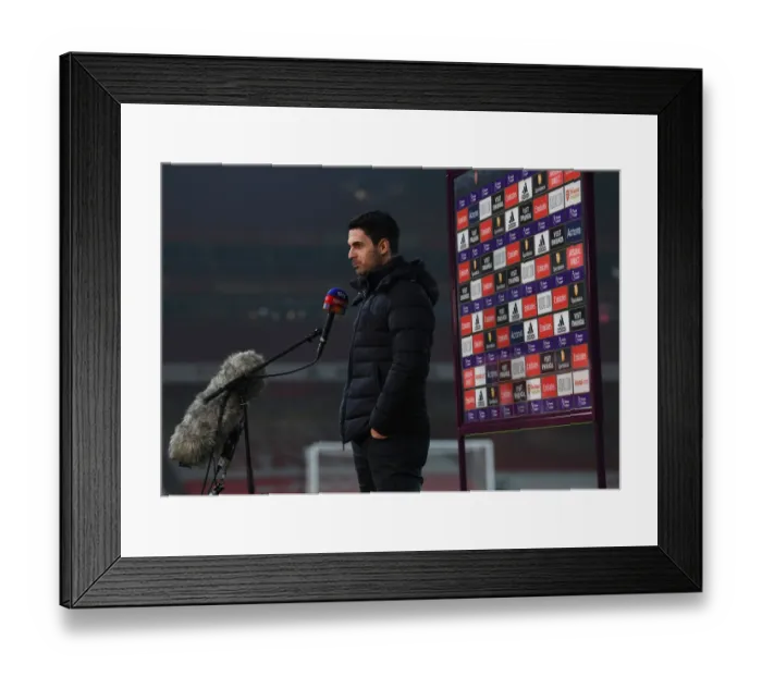 Framed Print : Arsenal vs. Wolverhampton Wanderers: Mikel Arteta's Pre-Match Strategies at Empty Emirates Stadium, Premier League 2020-21 Framed Print : Arsenal vs. Wolverhampton Wanderers: Mikel Arteta's Pre-Match Strategies at Empty Emirates Stadium, Premier League 2020-21