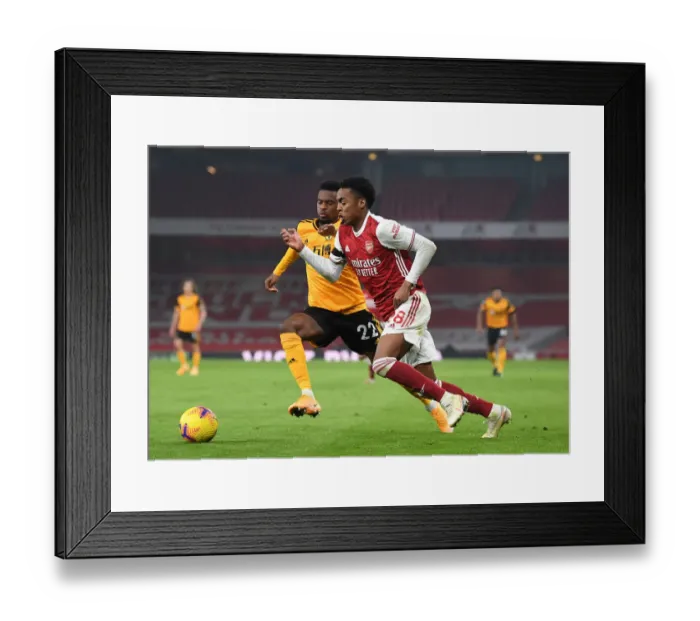 Framed Print : Clash of Titans: Willock vs. Semedo - Arsenal vs. Wolverhampton Wanderers, Premier League 2020-21: A Battle in the Empty Emirates Stadium Framed Print : Clash of Titans: Willock vs. Semedo - Arsenal vs. Wolverhampton Wanderers, Premier League 2020-21: A Battle in the Empty Emirates Stadium