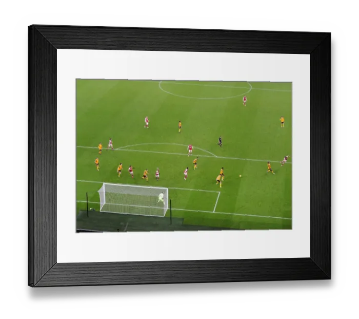 Framed Print : Tierney's Thunderous Strike: Arsenal's Empty Emirates Victory vs. Wolverhampton Wanderers (November 2020)