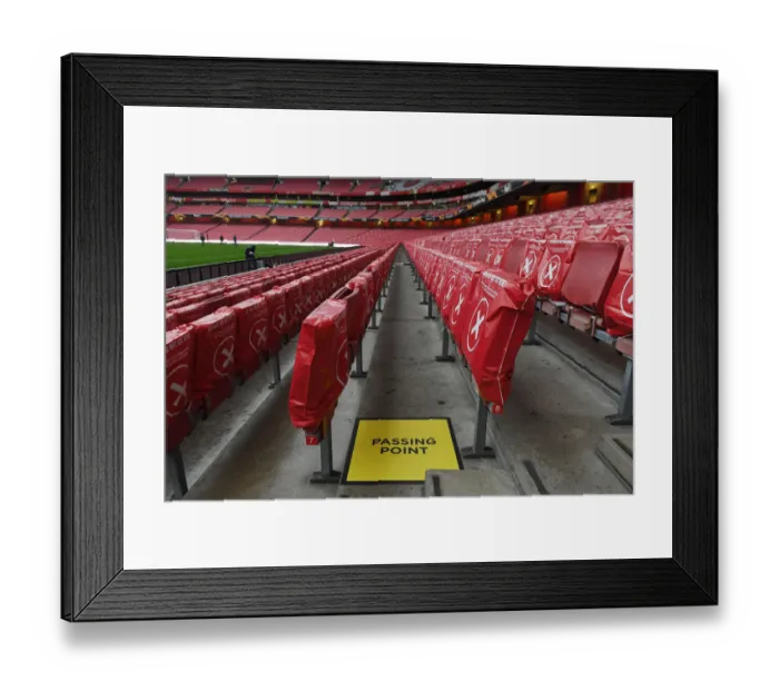 Framed Print : Arsenal FC vs Rapid Wien: Emirates Stadium under Strict COVID-19 Restrictions, UEFA Europa League, December 2020 Framed Print : Arsenal FC vs Rapid Wien: Emirates Stadium under Strict COVID-19 Restrictions, UEFA Europa League, December 2020