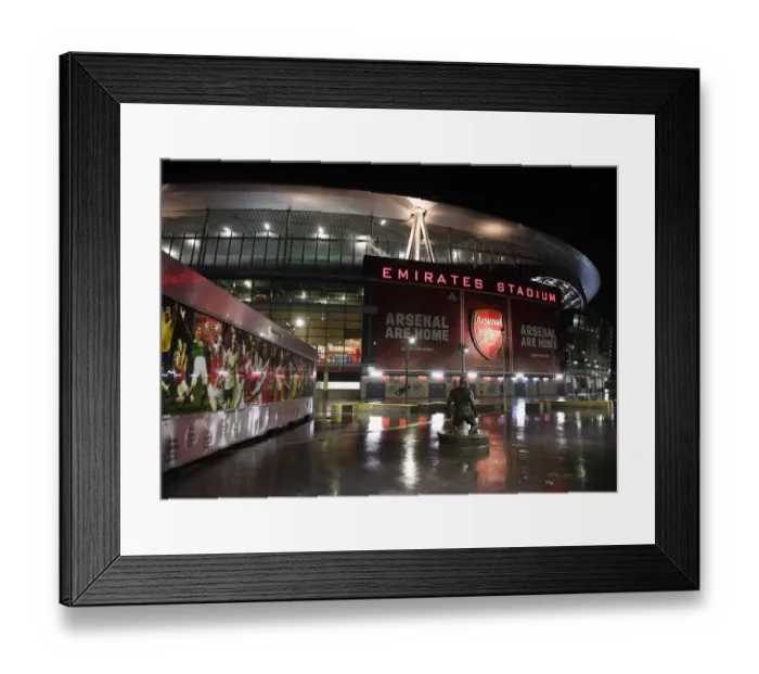Framed Print : Empty Emirates Stadium: Arsenal vs. Rapid Wien, UEFA Europa League 2020-21 Framed Print : Empty Emirates Stadium: Arsenal vs. Rapid Wien, UEFA Europa League 2020-21