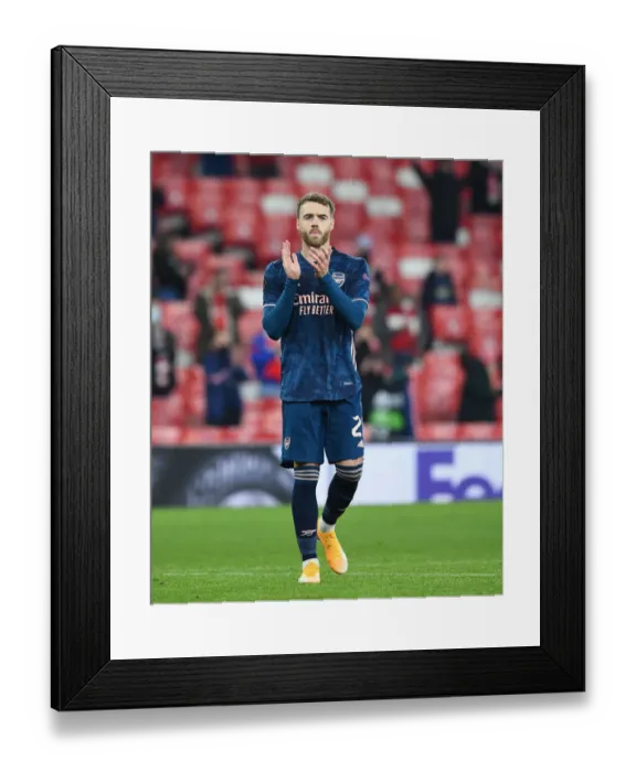 Framed Print : Calum Chambers Pays Tribute to Empty Arsenal Stands After Europa League Victory Amid COVID-19 Restrictions Framed Print : Calum Chambers Pays Tribute to Empty Arsenal Stands After Europa League Victory Amid COVID-19 Restrictions