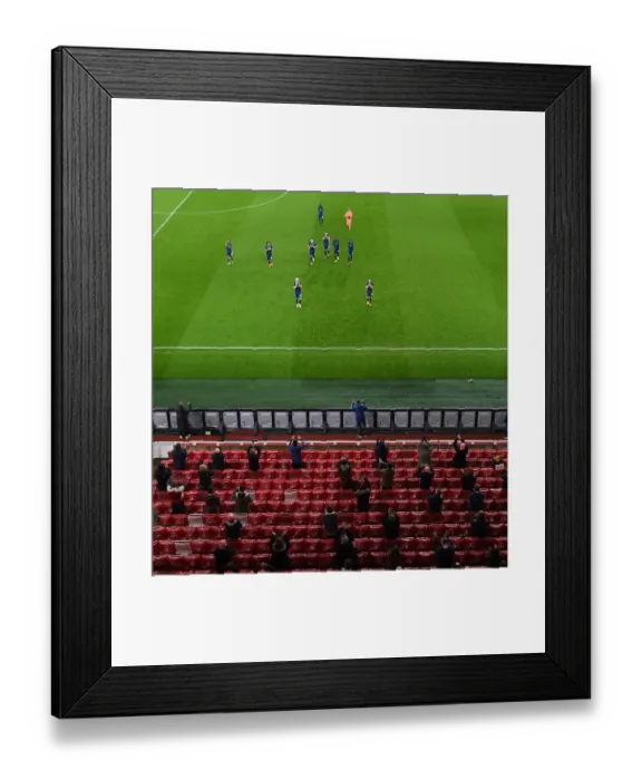 Framed Print : Arsenal Applaud Fans: Arsenal FC vs. Rapid Wien, UEFA Europa League (Behind Closed Doors)