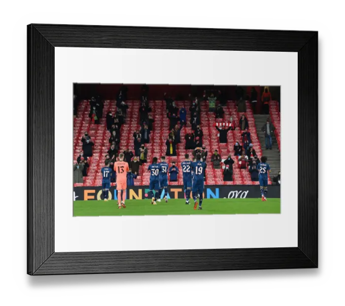 Framed Print : Arsenal Players Show Gratitude to Fans with Pre-Match Clap at Emirates Stadium Framed Print : Arsenal Players Show Gratitude to Fans with Pre-Match Clap at Emirates Stadium