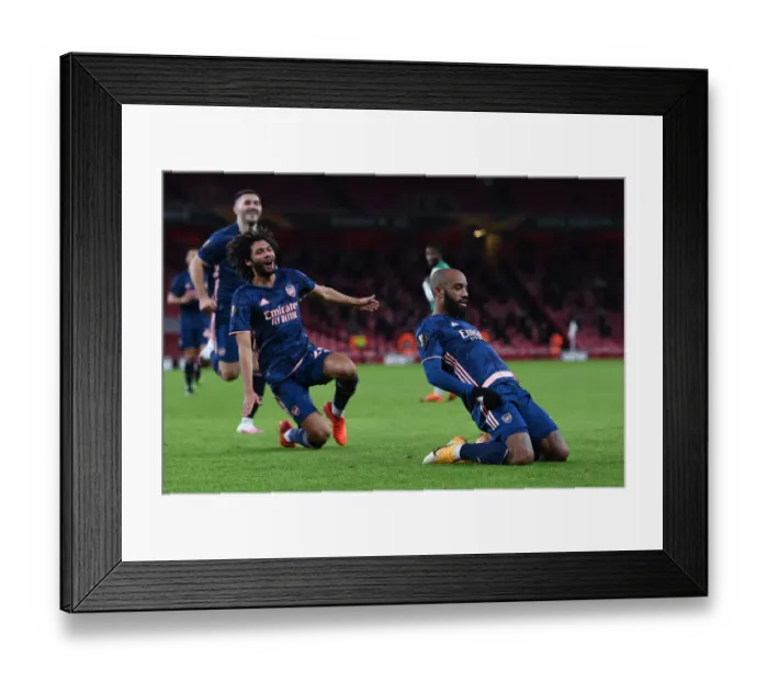 Framed Print : Alexandre Lacazette Scores First Arsenal Goal in Europa League Victory over Rapid Wien Framed Print : Alexandre Lacazette Scores First Arsenal Goal in Europa League Victory over Rapid Wien