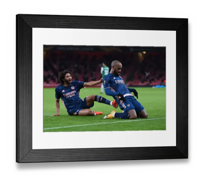 Framed Print : Alexandre Lacazette's Europa League Debut Goal: Arsenal's Triumph Over Rapid Wien Framed Print : Alexandre Lacazette's Europa League Debut Goal: Arsenal's Triumph Over Rapid Wien