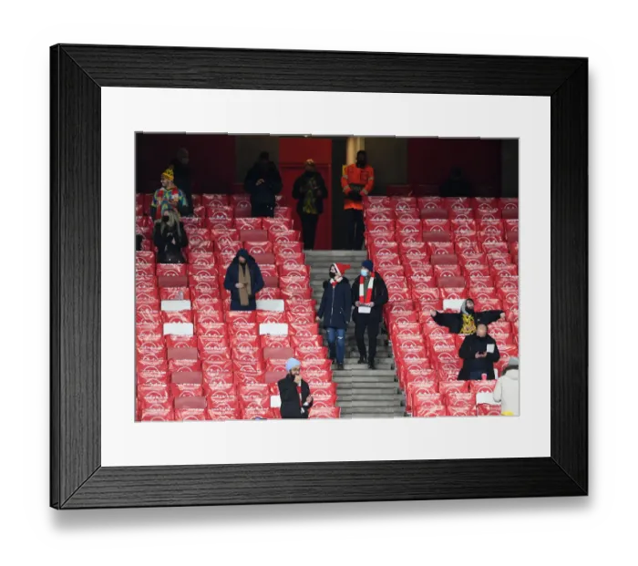 Framed Print : Arsenal Fans Gather at Emirates Stadium for Europa League Clash against Rapid Wien
