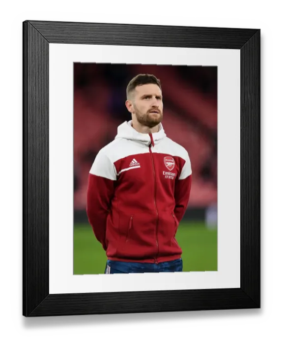 Framed Print : Arsenal's Mustafi Gears Up for Arsenal v Rapid Wien Europa League Clash Framed Print : Arsenal's Mustafi Gears Up for Arsenal v Rapid Wien Europa League Clash